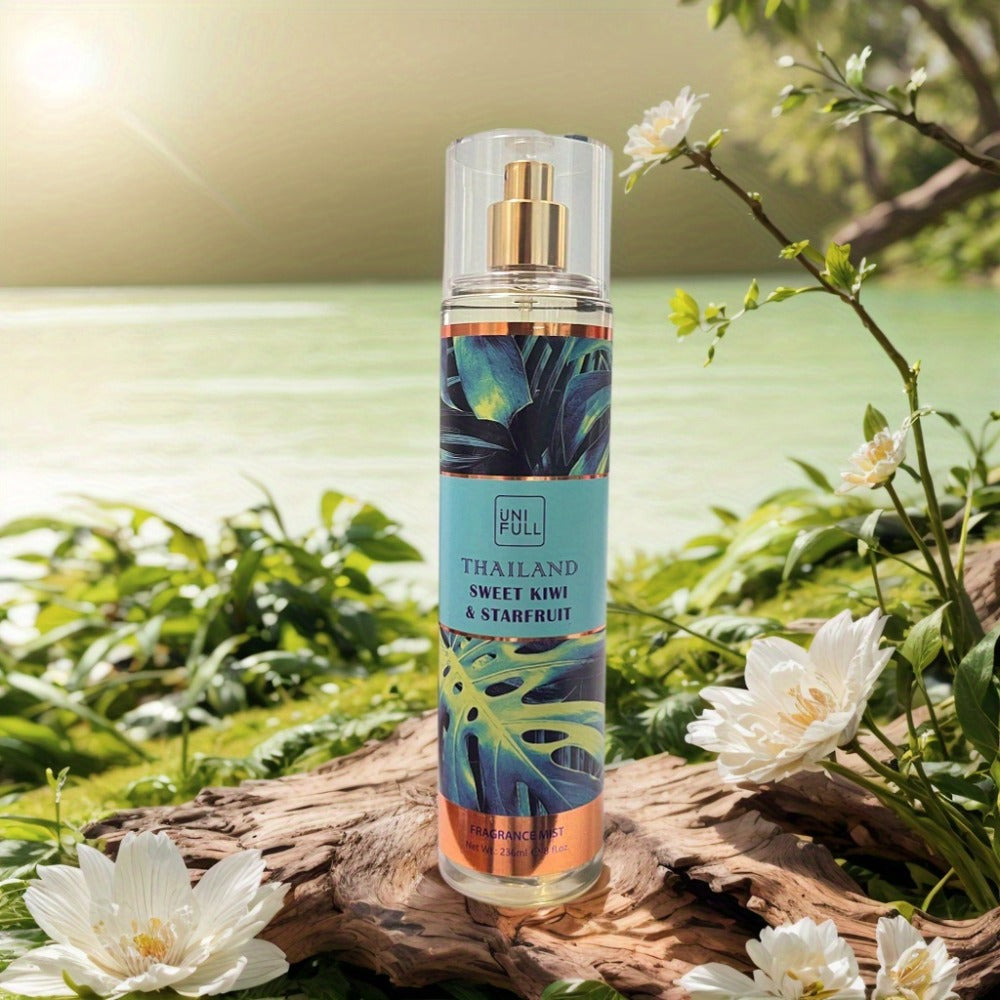 Body Mist Perfume Spray 8oz – 12 Scents Floral Hair & Body Fragrance for Women, Rose, Cherry Blossom, Beach, Long-Lasting Lig