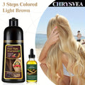 Hair Dye Shampoo, CHRYSVEA 500ml Bottle with 30ml Hair Oil and Nine Shade Options Set for At-Home Color Selection — image 18