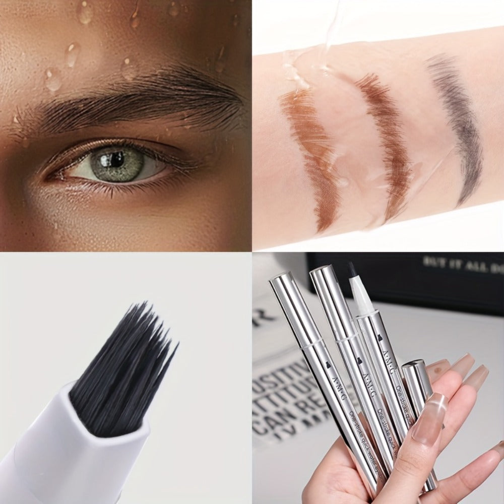 2-in-1 Eyebrow and Hairline Pen with Dense Multi-Fork Brush, Pointed Tip and Three Brown-to-Black Shades — image 12