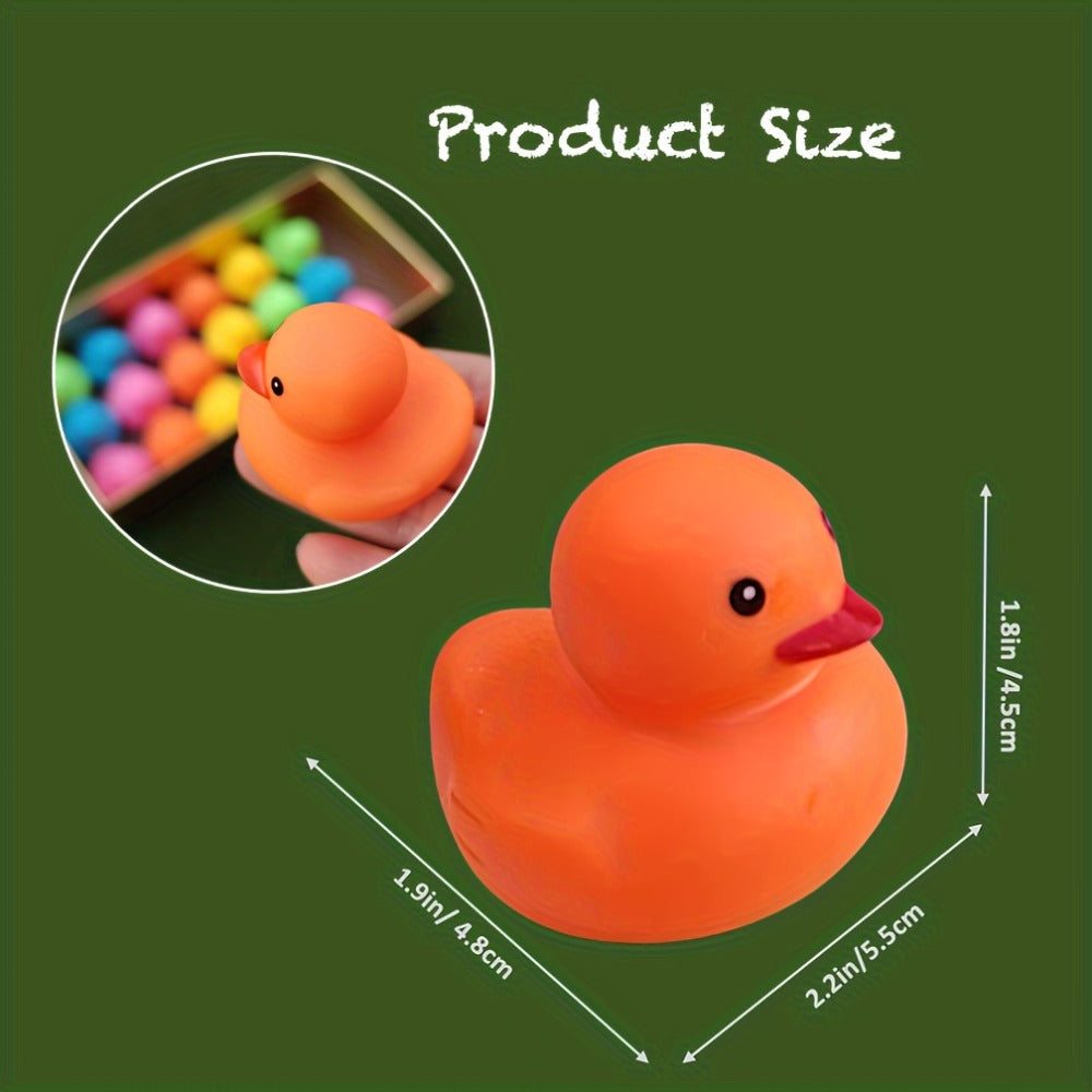 72-Piece Assorted Mini Rubber Duck Set in Mixed Colors for Supervised Bath, Pool and Party Play — image 10
