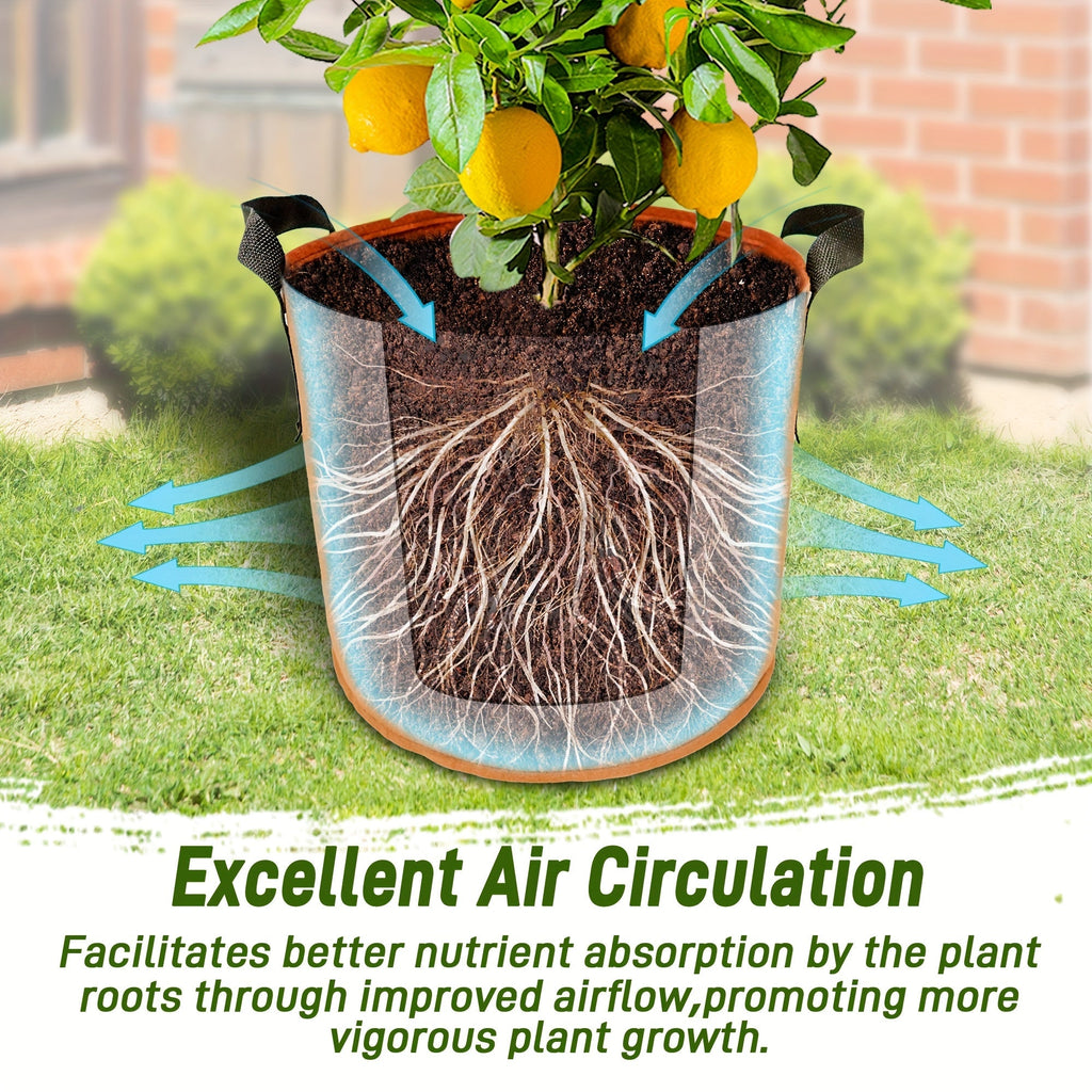 5/7/10/15 Gallon Plant Grow Bags, 7Pack Colourful Fabric Planters Plant Pots Garden Bags To Grow Vegetables With Reinforced H