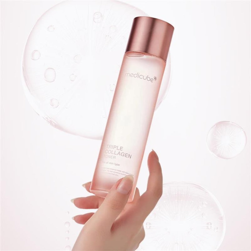 Collagen Face Toner 140ml Triple Collagen Deep Hydration Plumping Toner with Hyaluronic Acid for Bath Time, Home Spa and Pers