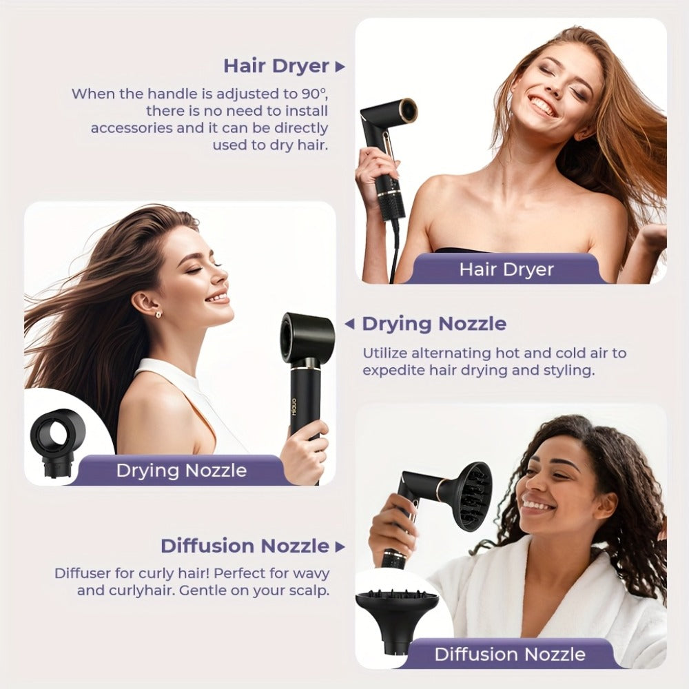 OUDIM 6-in-1 Hot Air Brush Hair Styling Tool with 110, 000 RPM Motor, Foldable Handle and Storage Bag — image 15