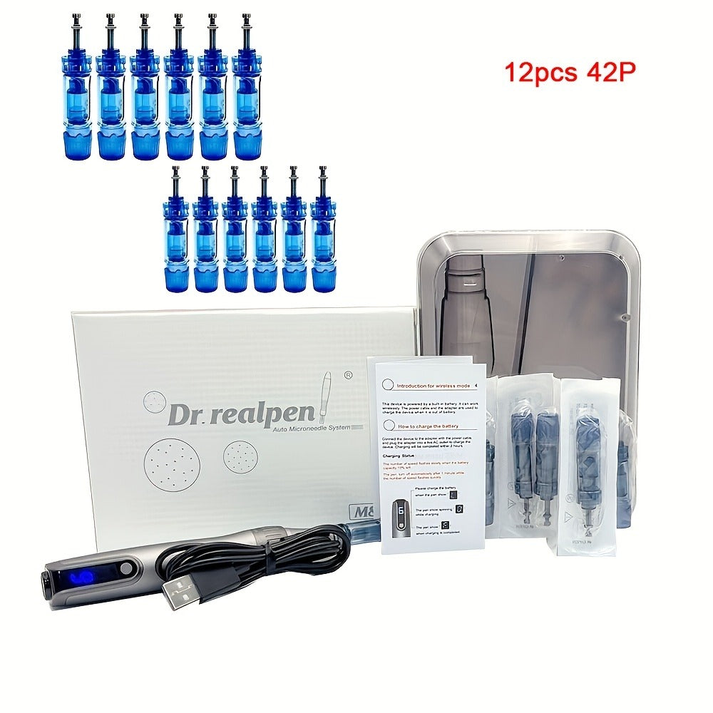 Microneedle Pen Wireless Electric Derma Pen M8S for Bath Time, Home Spa and Personal Care, with Listed Configuration — image 