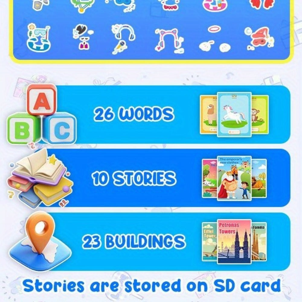Kids Toy Mobile Phone with Dual Cameras, Touchscreen & MP3 Player, Educational Toy with Games, Alarm Clock & USB Charging — i