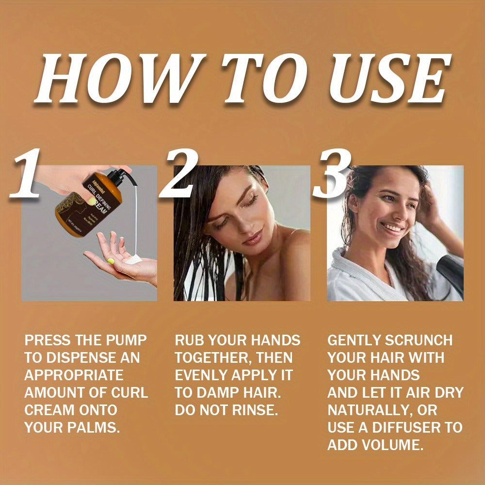 Pump-Bottle Curl Defining Cream with Leave-In Application for Wavy, Curly and Coily Hair Types — image 10