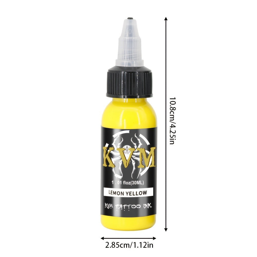 Tattoo Ink 7- or 14-Color Set with 1oz 30ml Bottles and Three Palette Configurations with Item-Specific Color, Capacity and B