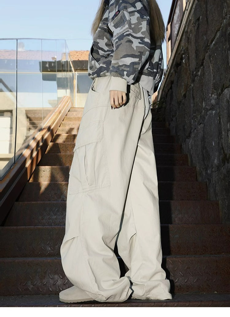 Pleated Paratrooper Work Trousers For Men