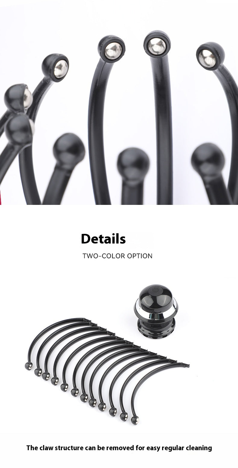 Vibration Head Massager Scalp Relaxation 12 Claw Electric Head Massager Octopus Point Massager Wholesale