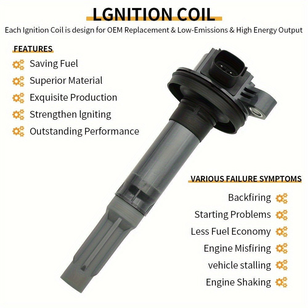 Ignition Coil & Iridium Spark Plug Kit 8-Pack for 2011-2020 Ford F-150 Mustang Lobo 5.0L V8 UF622 SP411 Direct Fit OEM Replac