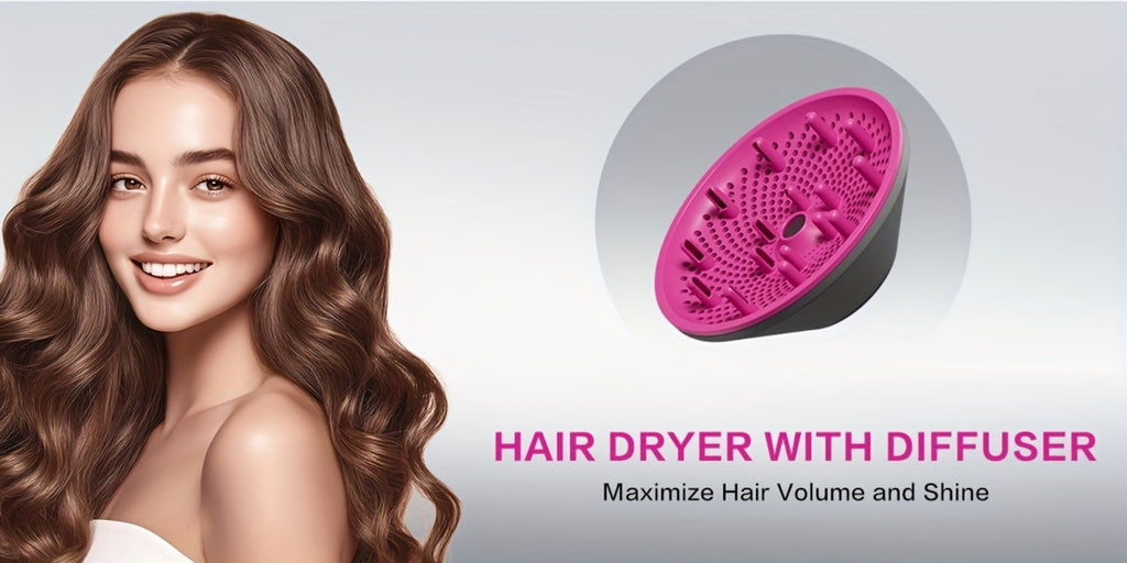 FZ201-Style 1875W Hair Dryer with Circular Rear Intake, Gray or White Finish and Three Pictured Attachments — image 19