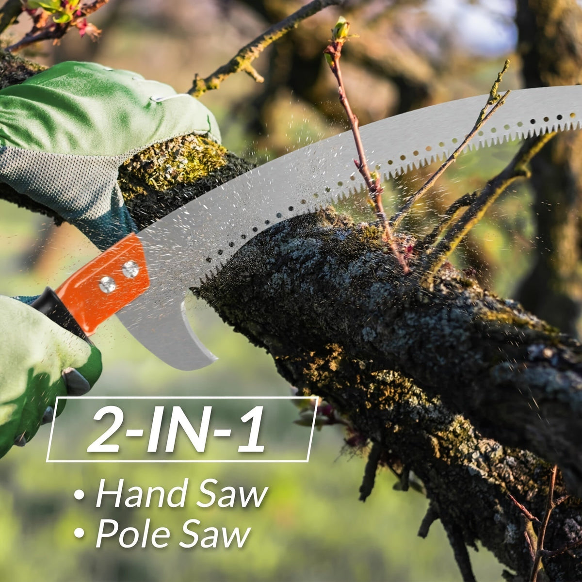 Pole Saw, Telescopic Pruning Saw Fruit Tree High Reach Garden Farm for Garden, Patio and Yard Use — image 12