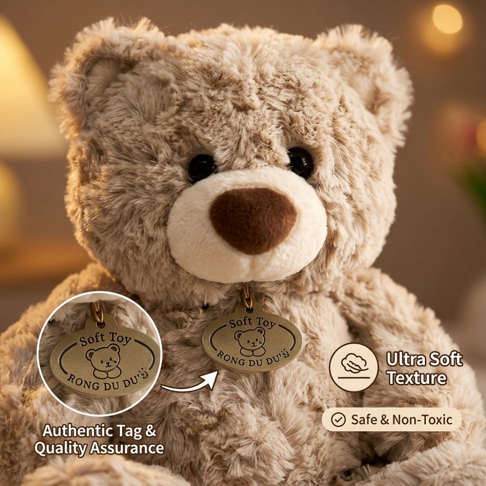 Plush Toy Oversized-Style Teddy Bear in Beige or Brown with Classic Seated Bear Details and Gifting — image 5