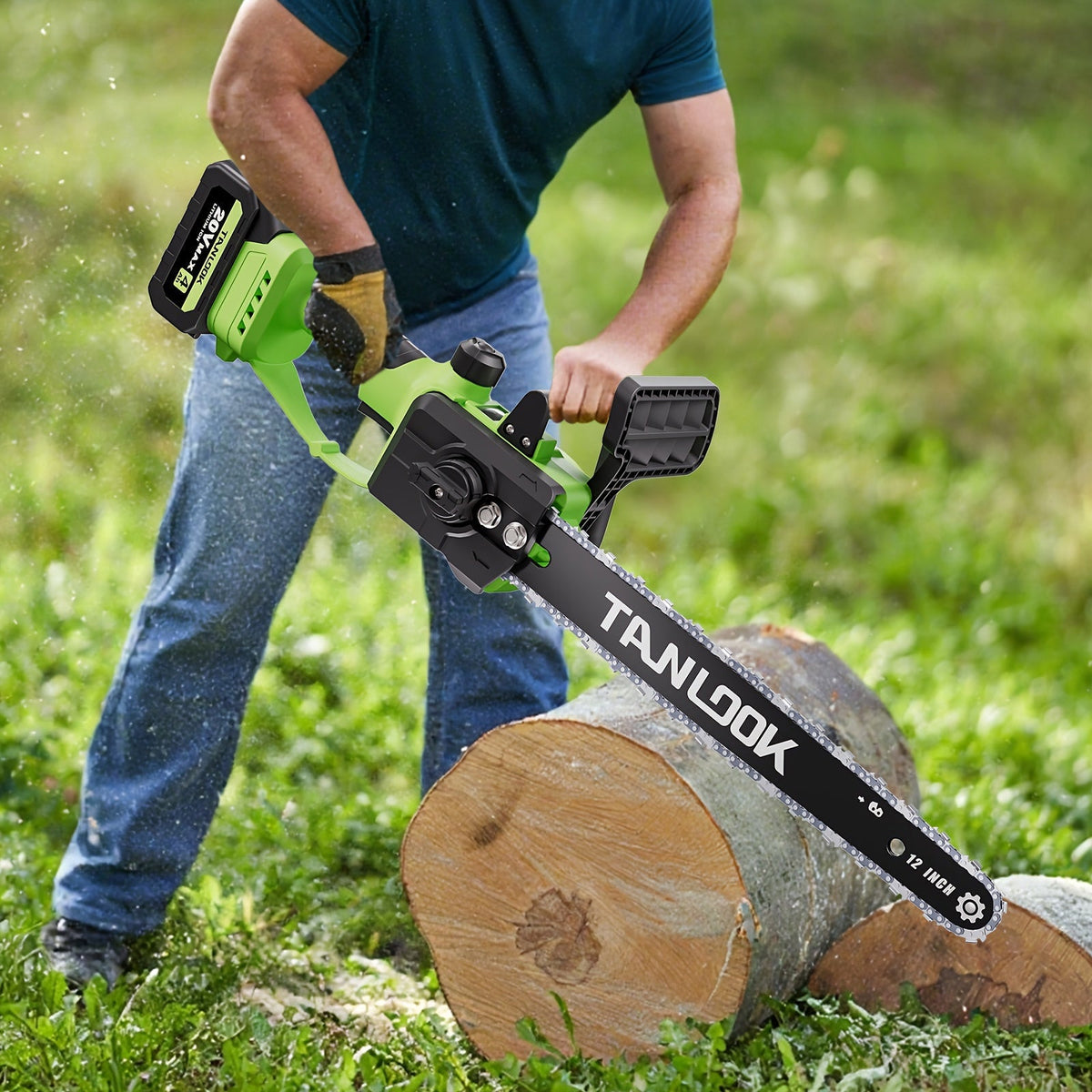 12-Inch Cordless Electric Chainsaw Kit in Five Colors with One- or Two-Battery and Two- or Three-Chain Options — image 1