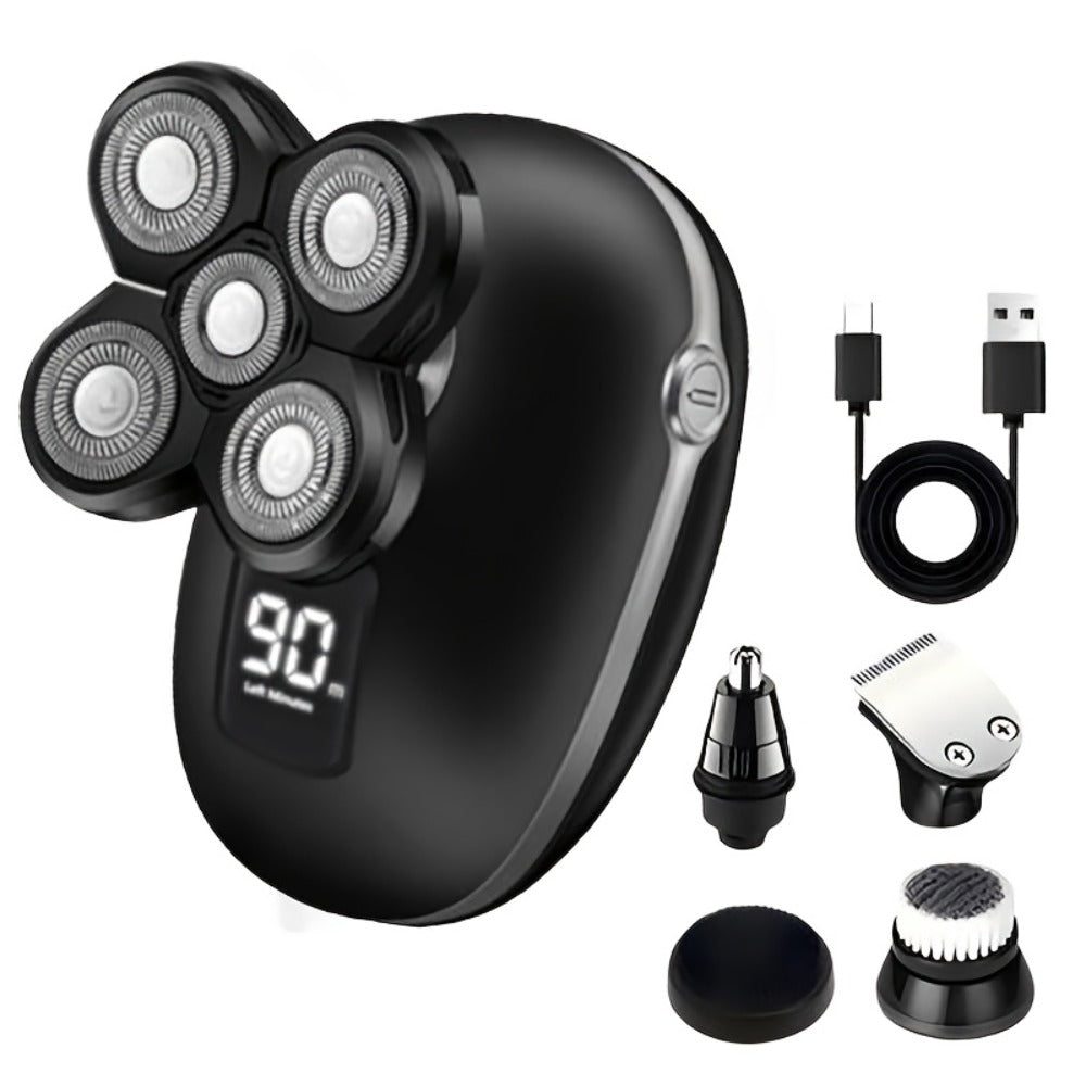 Electric Shaver IPX6 Floating Rotary Head with Type-C Charging, LED Display and Five Listed Set or Head Options — image 6