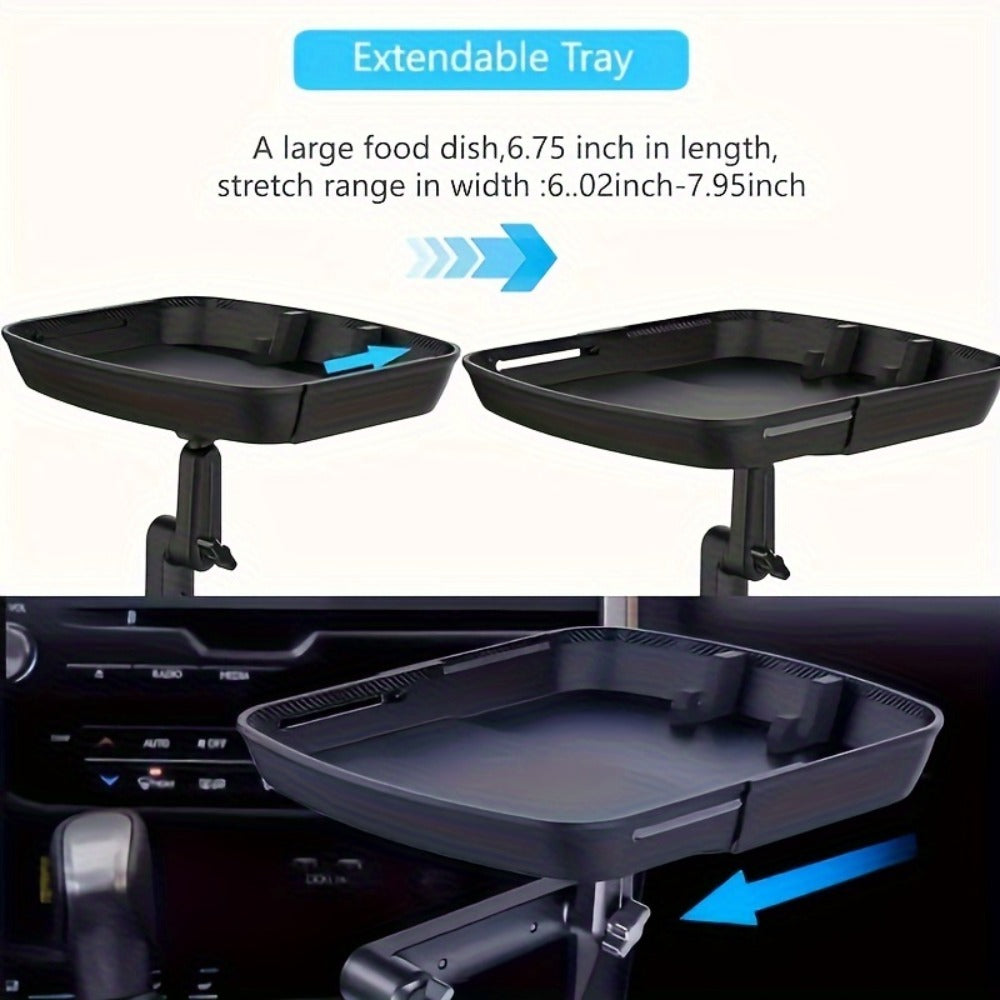 3-in-1 Car Cup Holder Tray with Phone Holder – Dual Expandable Base, ABS Adjustable 360° Rotating Bracket — image 10