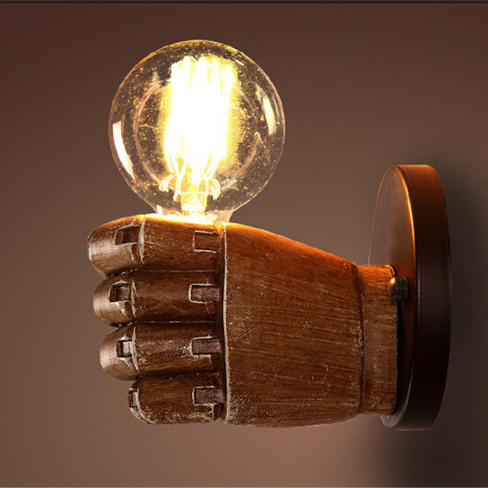 Fist resin wall lamp creates decorative wall lamp