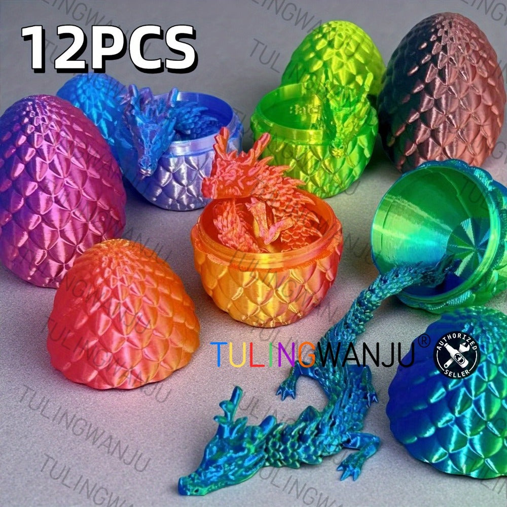 Dragon Figurine & Dragon Egg Set 12pcs with the Listed Color, Size or Set Options for Everyday Use — image 4