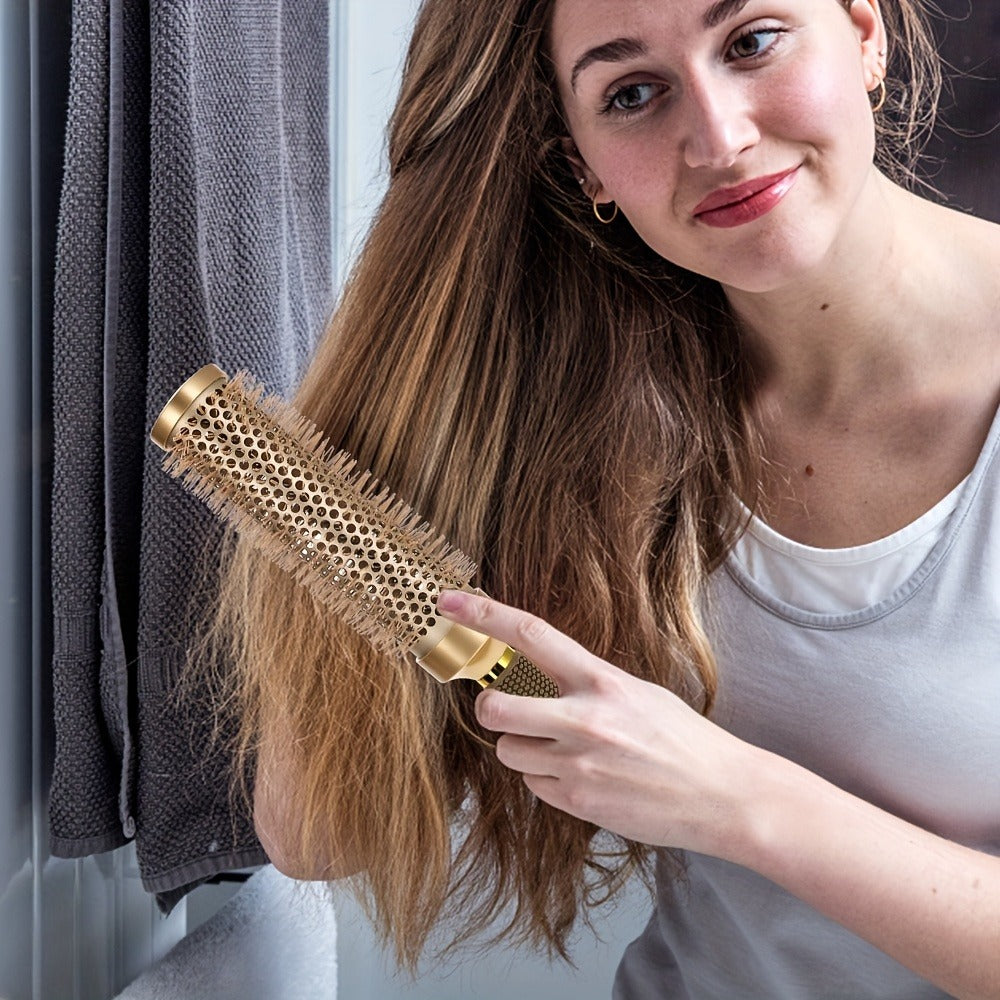 Round Hair Brush Nano Ceramic Ion, Heat Resistant Blowout Styling Roller Comb for Voluminous Bangs — image 14