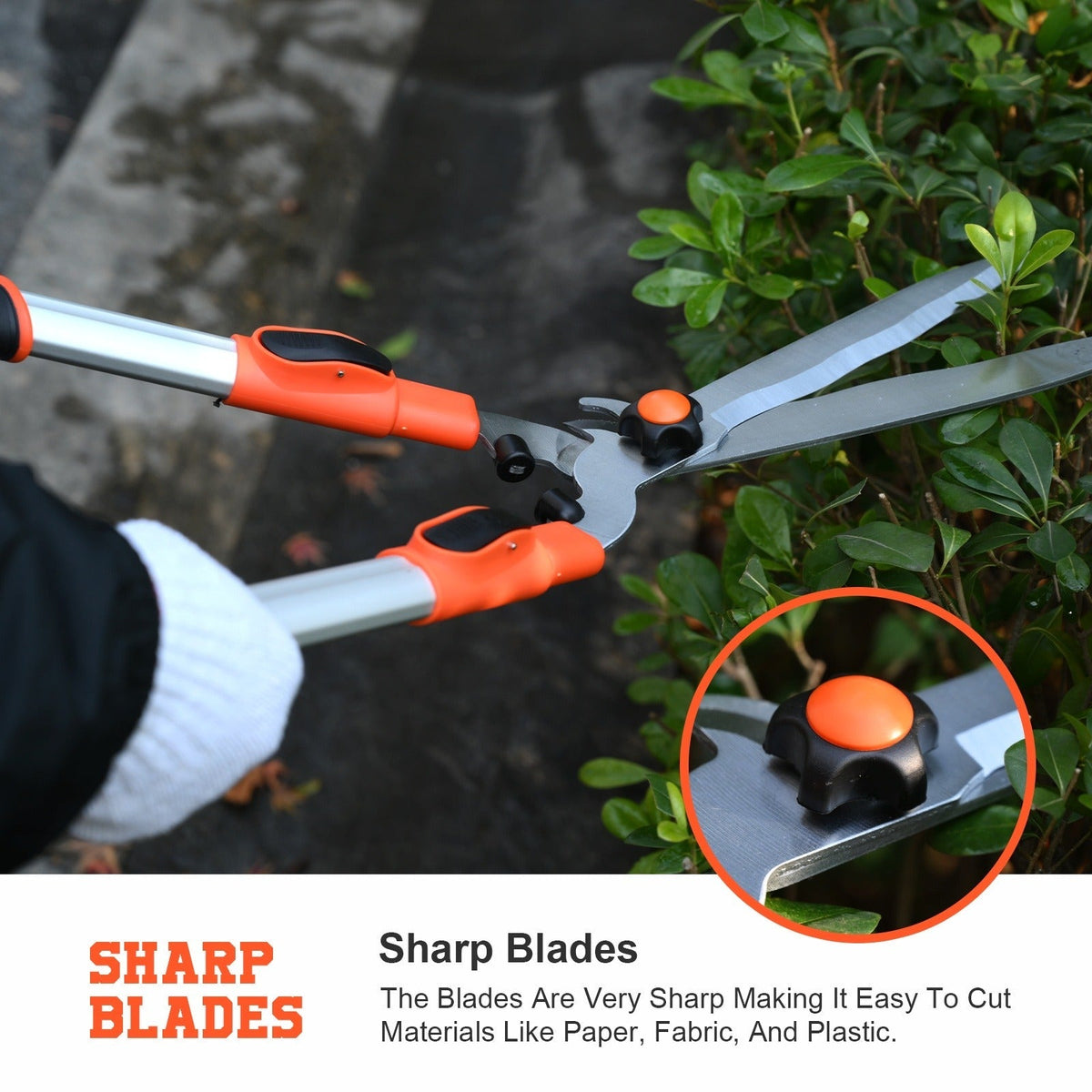 Long Reach Pruning Shears 18-38 Inch Extendable – Non-Stick Steel Blades Cut 2" Branches, Shock-Absorbing Handle — image 14