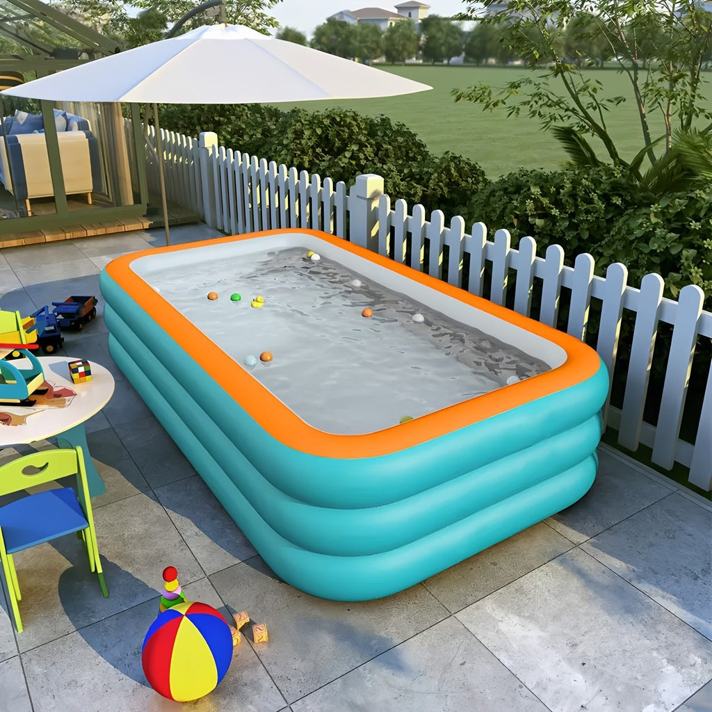 Inflatable Swimming Pool for Family Adults Kids, Large Above Ground Outdoor Backyard Pool for Garden, Patio and Yard Use — im