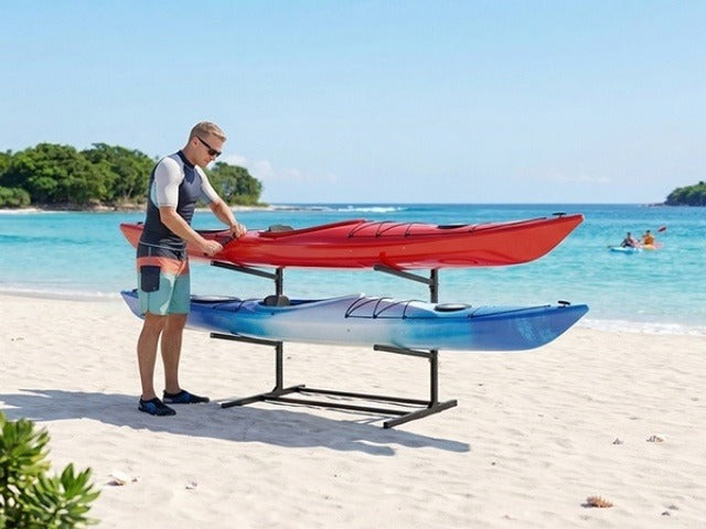 Kayak Storage Rack, Adjustable Stand for SUP, Canoe & Paddle Board, Wall, Dock & Freestanding, 400 lbs Capacity — image 22