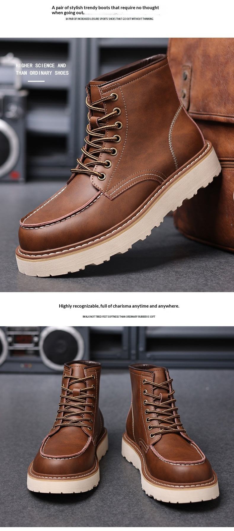 2023 Men's Waterproof Anti-slip Martens Boots