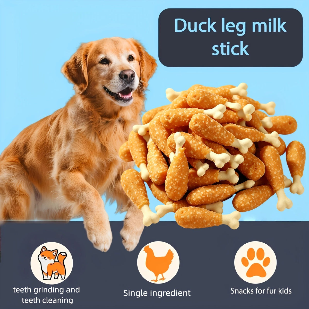 Dog Treats Chicken and Duck Jerky Variety Assortment with Five Retained Combination Choices — image 11