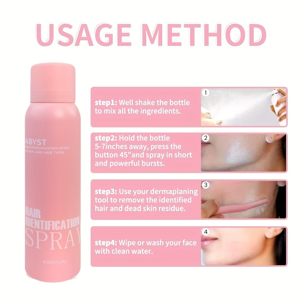 Squalane Shaving Spray for Women Alcohol-Free Moisturizing – Facial Hair Removal Peach Fuzz Pale Beige Tint Fine Mist Face & 