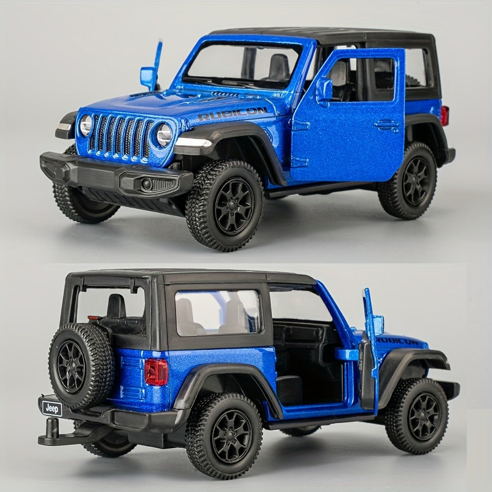 RMZCity 1:36 Scale Zinc Alloy Pull Back Car with Horse Trailer & Horse Vehicle, Openable Doors Diecast Toy Set for Kids & Adu