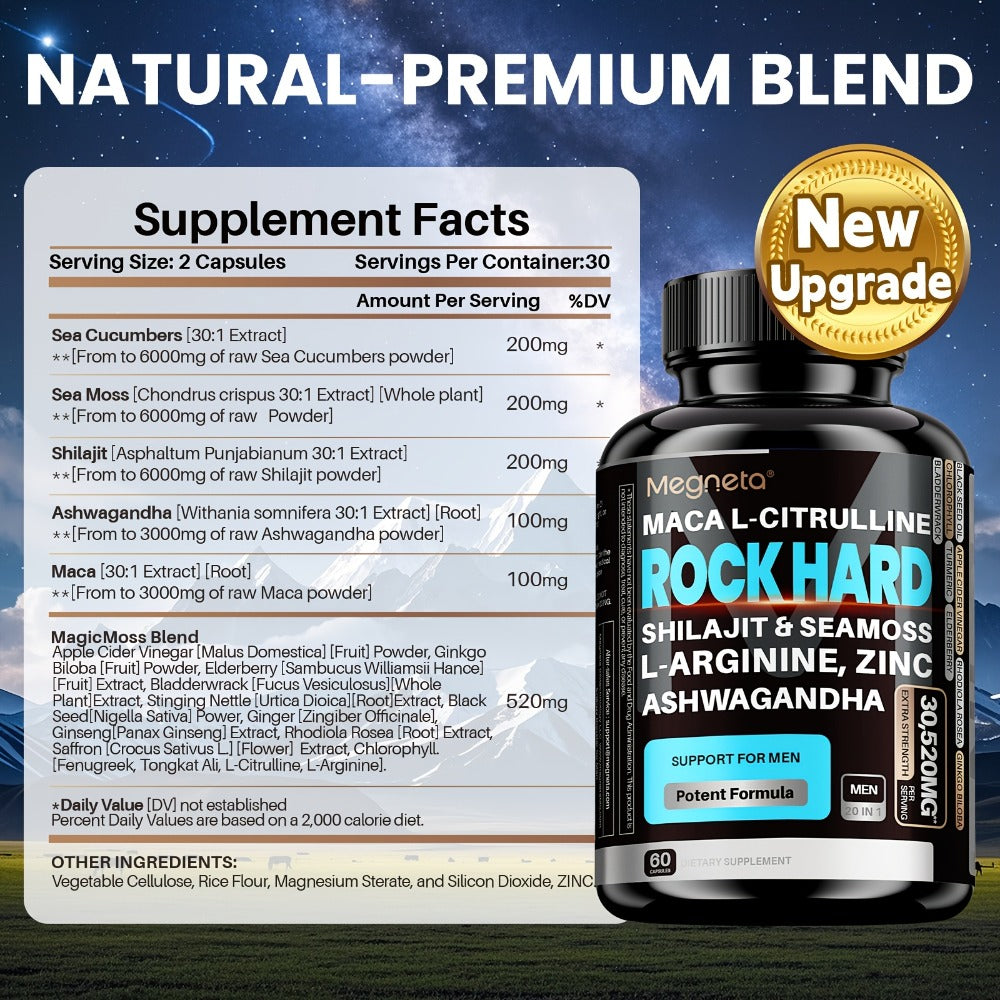 Maca Root & L-Arginine Men's Performance Supplement with Shilajit - Double-Acting Formula for Stamina — image 2
