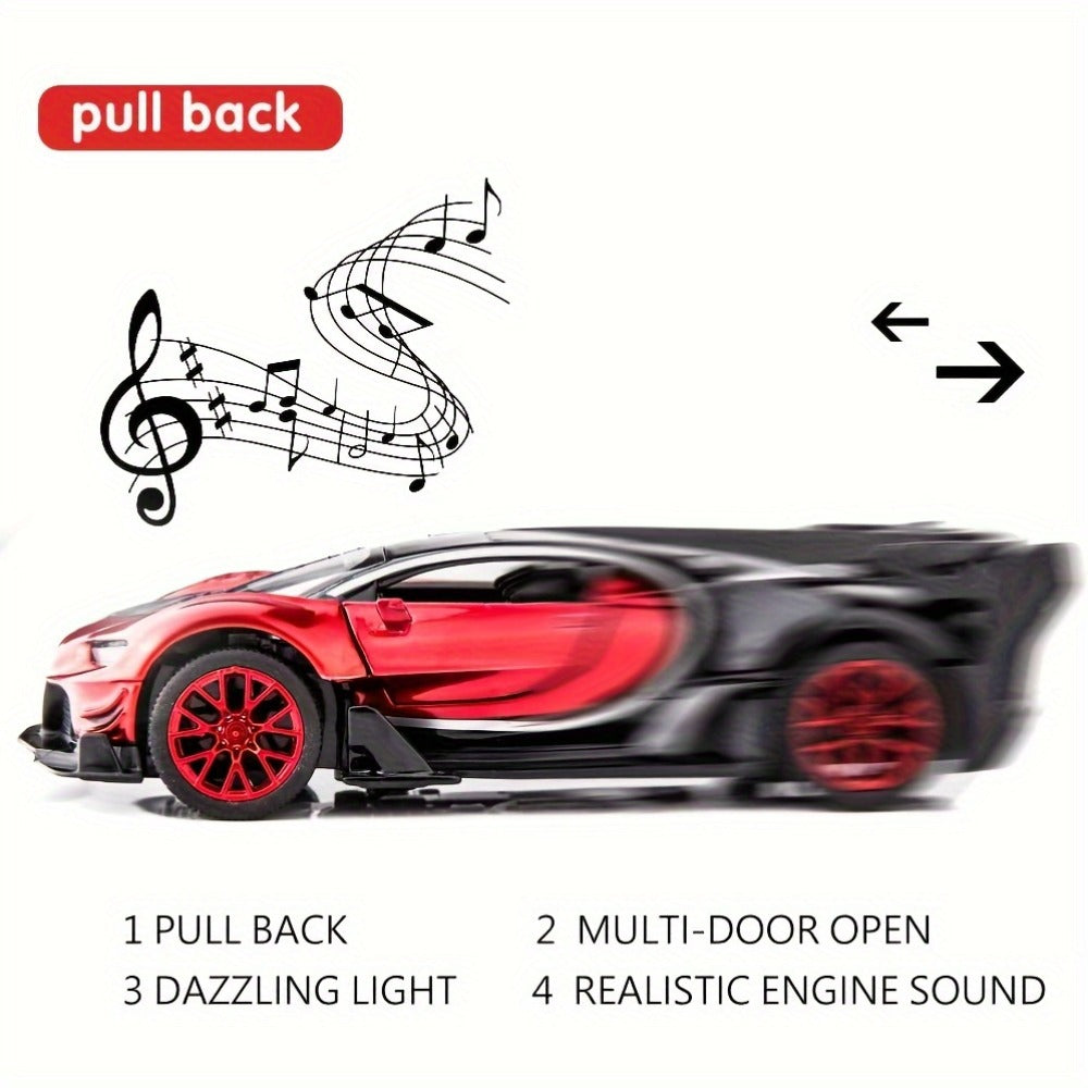 1:32 Vision GT Supercar Die-Cast Pull-Back Toy Car with Lights & Sounds, Zinc Alloy Model Car for Kids & Collectors — image 5