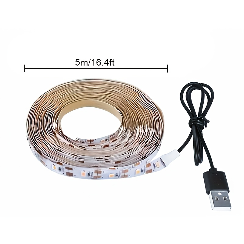 LED Grow Light Strip 16.4 FT Full Spectrum – USB 5V Cuttable Plant Light for Under Cabinet, Indoor Plants, Bonsai, Succulents
