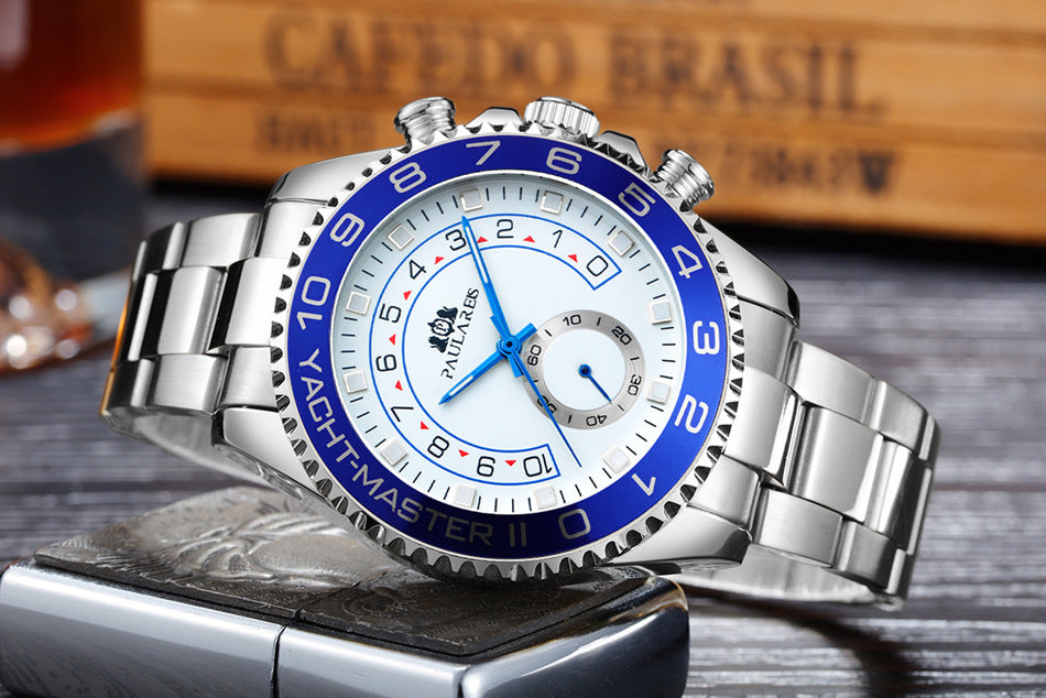 Automatic Mechanical Luminous Room Gold Steel Belt Men's Watch