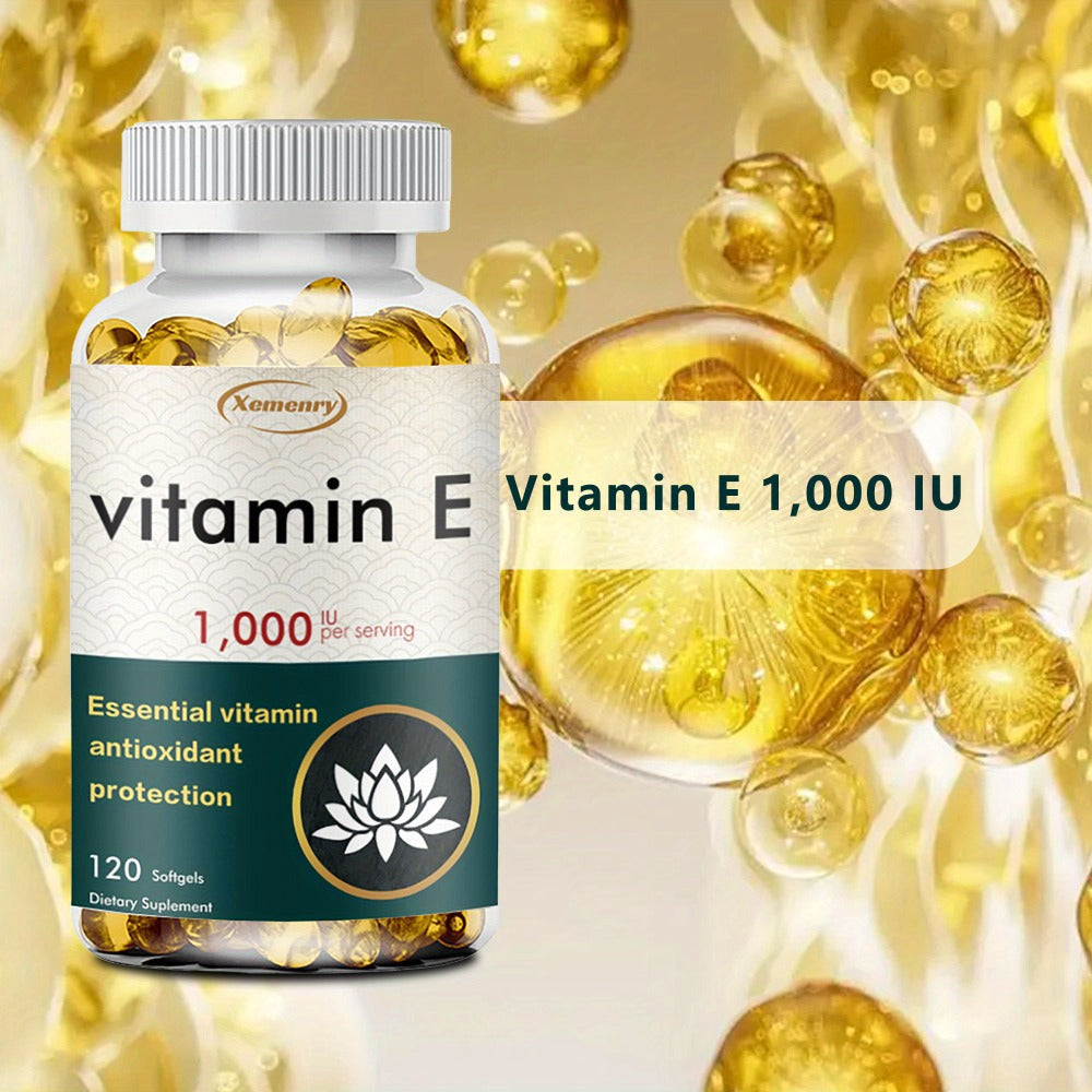 Vitamin E 1000IU Softgels 120 Count High Potency Antioxidant Supplement for Hair, Skin, Nails & Eye Health — image 6