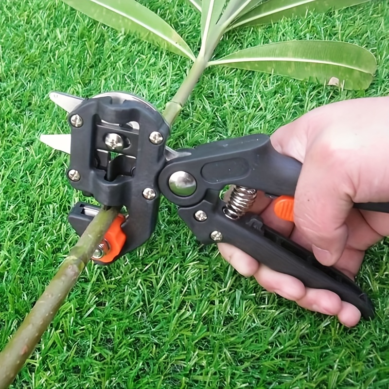 Two-in-One Grafting and Pruning Shears, 8.46 Inches with Mounted Cutter, Base and Two Spare Blades — image 5