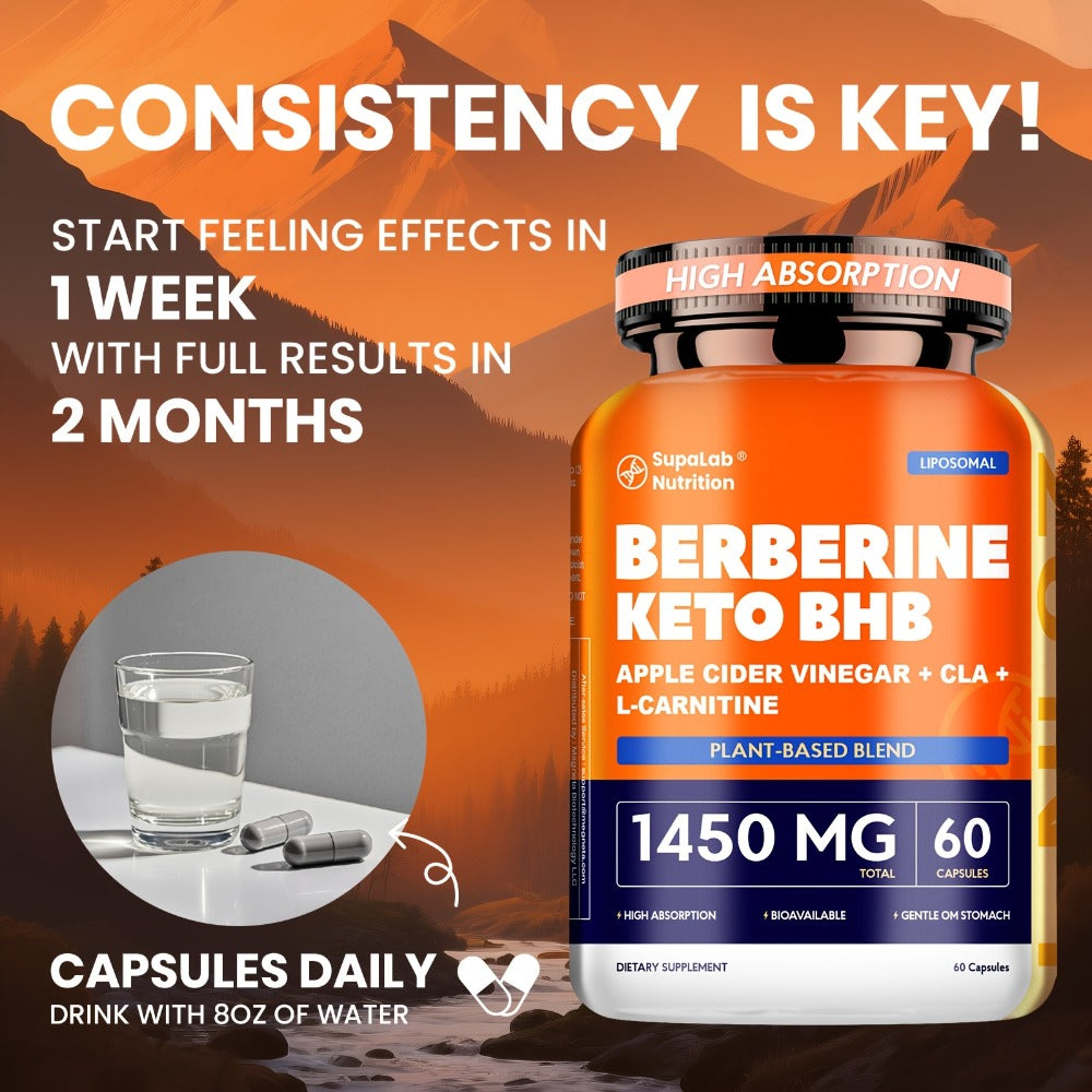 Herbal Weight Loss Capsules with White Kidney Bean & Berberine, Gut Health, Daily Energy & Body Reshape Diet Supplement for W