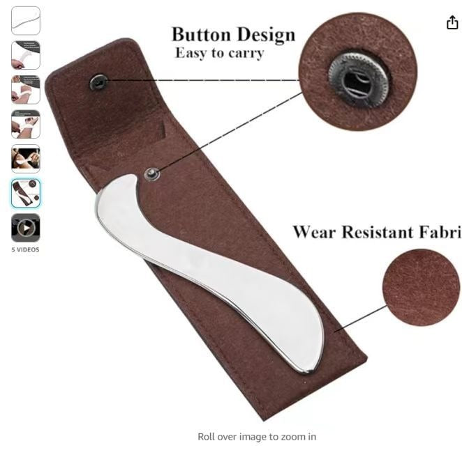 304 stainless steel fascia knife for loosening muscle tissue, scraping and relaxing S-shaped fascia knife for facial metal plate - V.I.P Digital Presence
