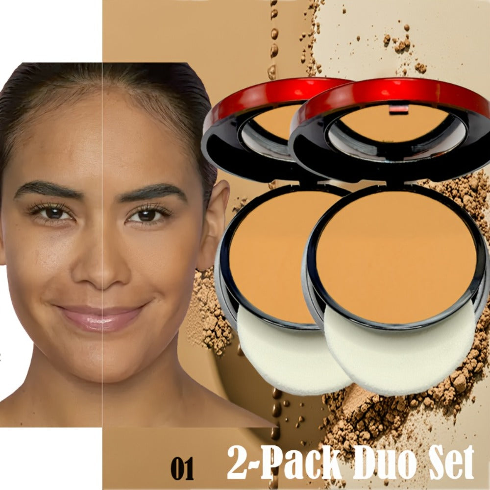 Pressed Powder Foundation Contour Matte Ful1l Coverage Oil Control Waterproof, 6 Shades Light to Dark — image 13