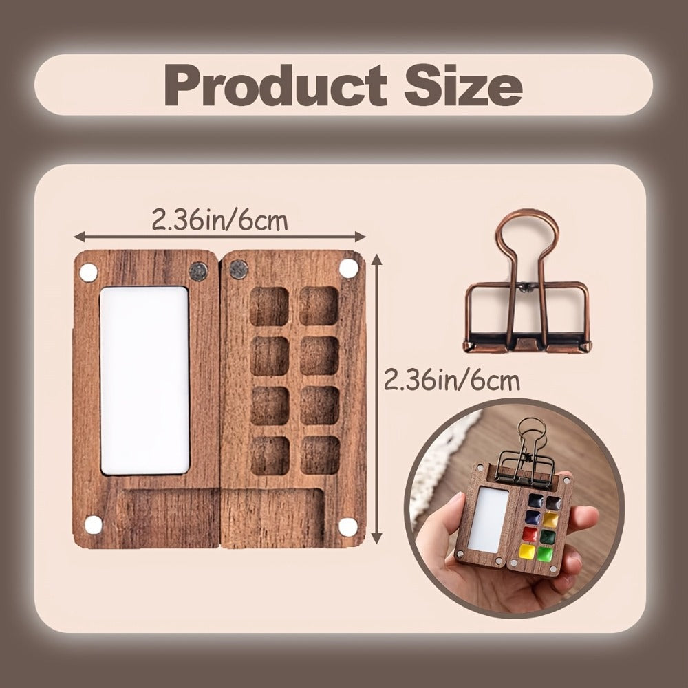 Watercolor Paint, Portable Set 24 Colors 15-Grid Palette 3 Brushes the Listed Color, Size or Set for Everyday Use — image 2