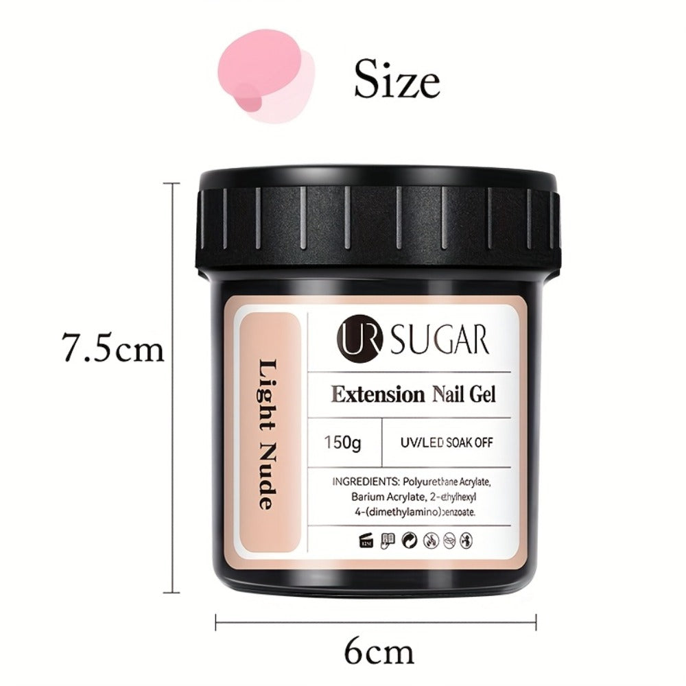 Malt Nude Hard Builder Gel for Nail Extensions and Overlays, 150g Jelly Formula Jar for UV or LED Lamp Curing — image 5