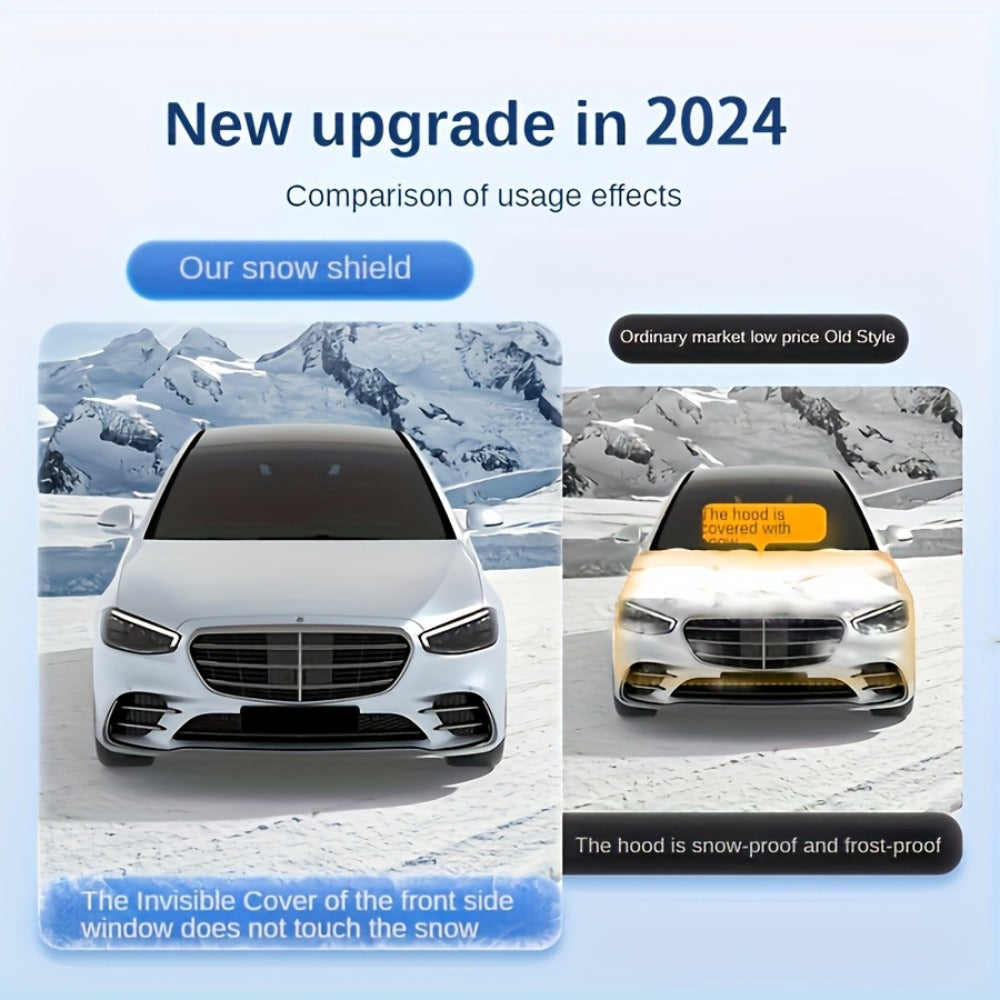 Windshield Snow Cover & Sun Shade Universal Fit – Thickened All-Season Front Window Frost Ice Guard & UV Sunshade Protector f