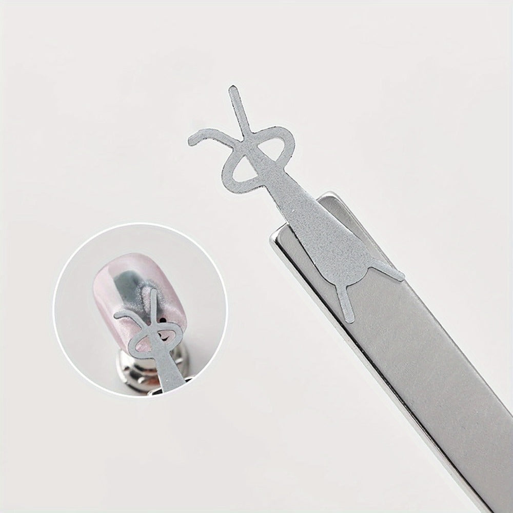 Cat Eye Nail Magnet Set 11pcs – 3-in-1 Magnet Stick with Heart & Bunny Designs, Strong Magnetic Tool for Cat Eye Gel Polish N