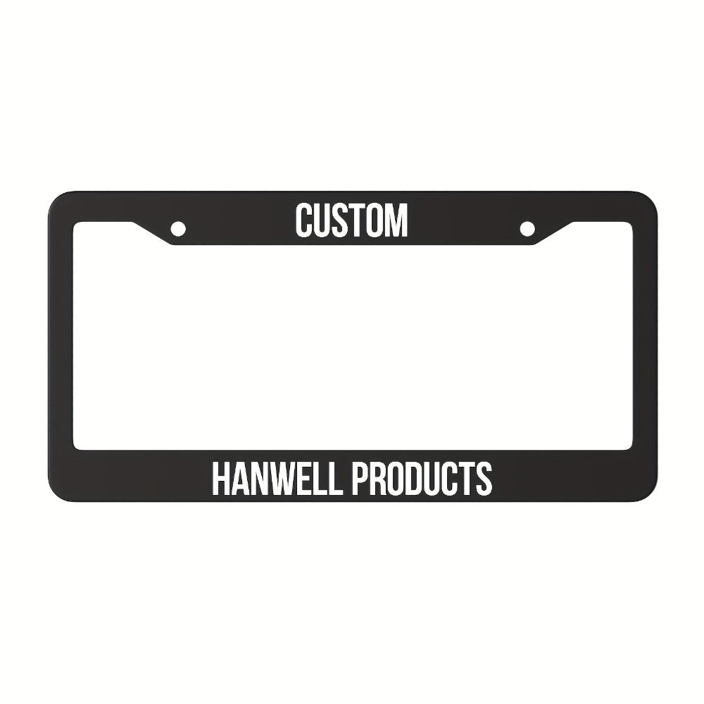 Custom License Plate Frame – 6 Font Styles, Heavy-Duty Weather-Resistant Car Tag Holder, Personalized Front & Rear License Pl
