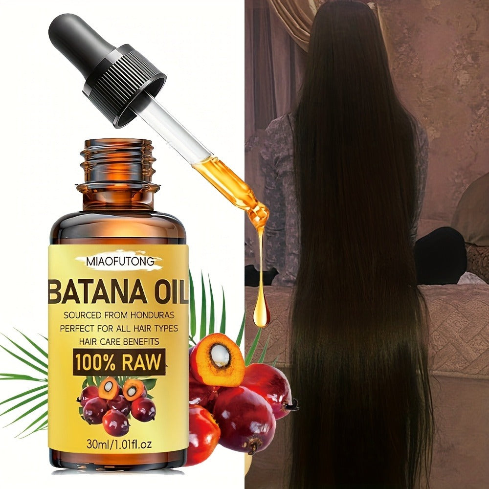 Batana Oil 30ml Cold-Pressed – Multi-Use Hair Growth & Scalp Strengthening Oil for Hair, Eyelashes & Eyebrows | Repairs Damag