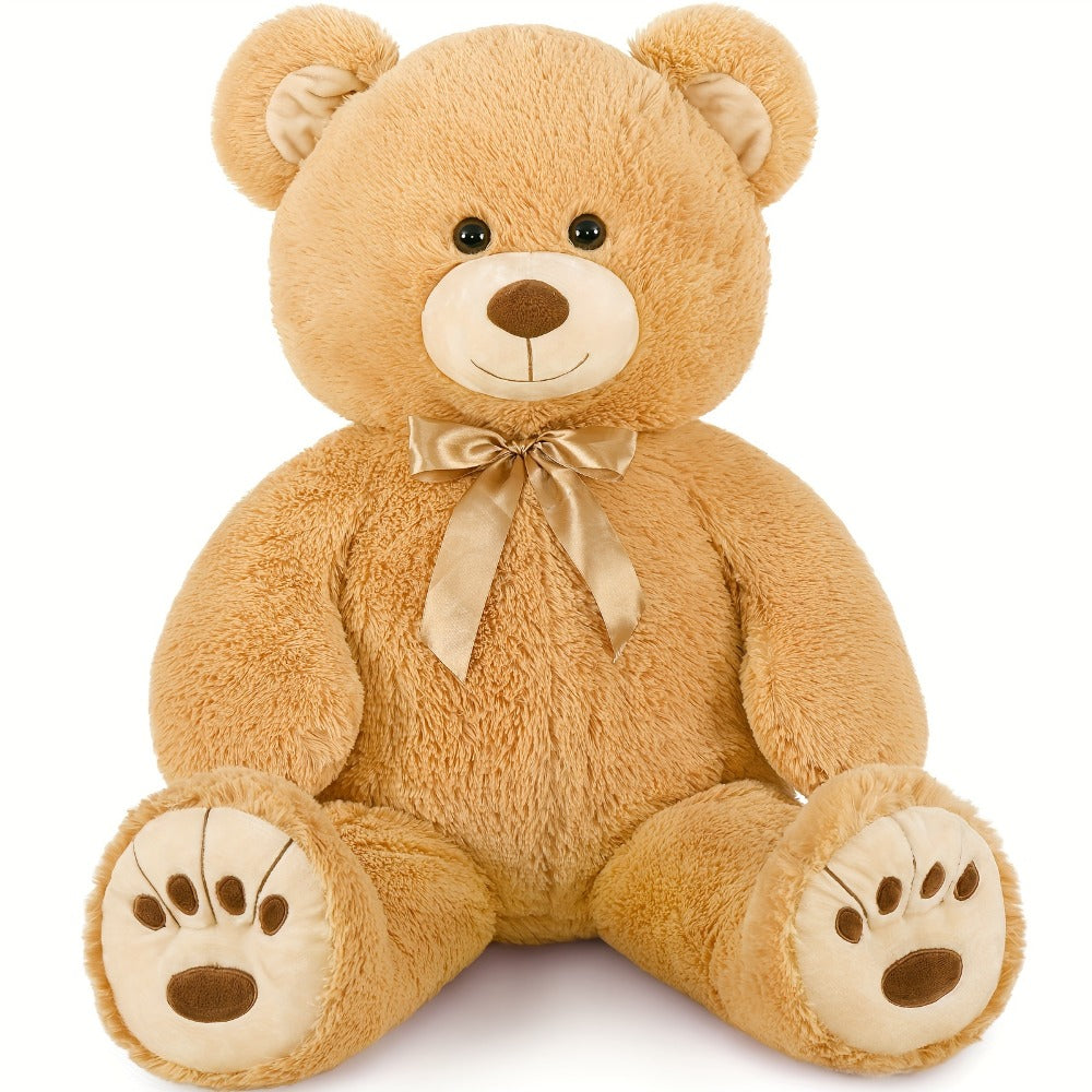 Stuffed Animal Giant Brown Teddy Bear with Oversized Seated Shape and Photo-Color Option for Room Decor — image 1