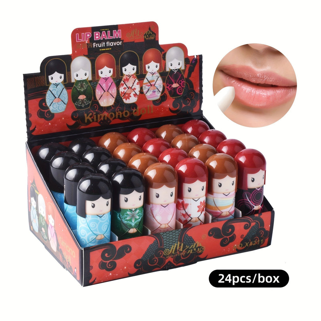 24-Piece Doll-Shaped Lip Balm Display Set in Two Illustrated Set A or Set B Checkout Options — image 12