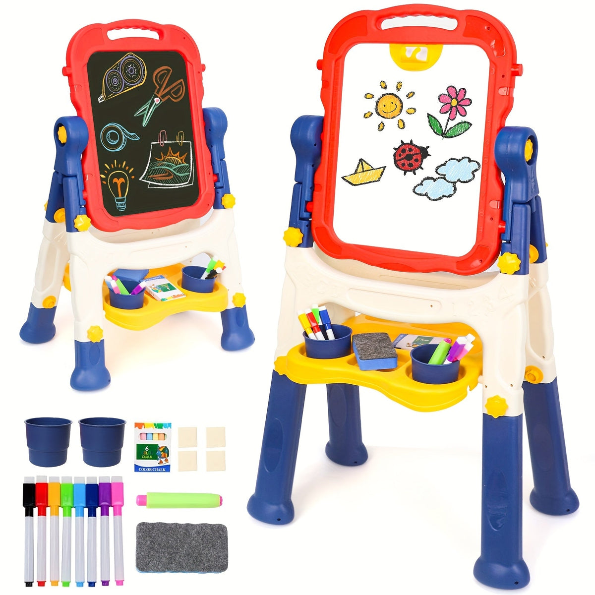 Art Easel for Kids Adjustable Double-Sided Standing Easel with Painting Accessories for Boys & Girls Ages 3+ — image 9