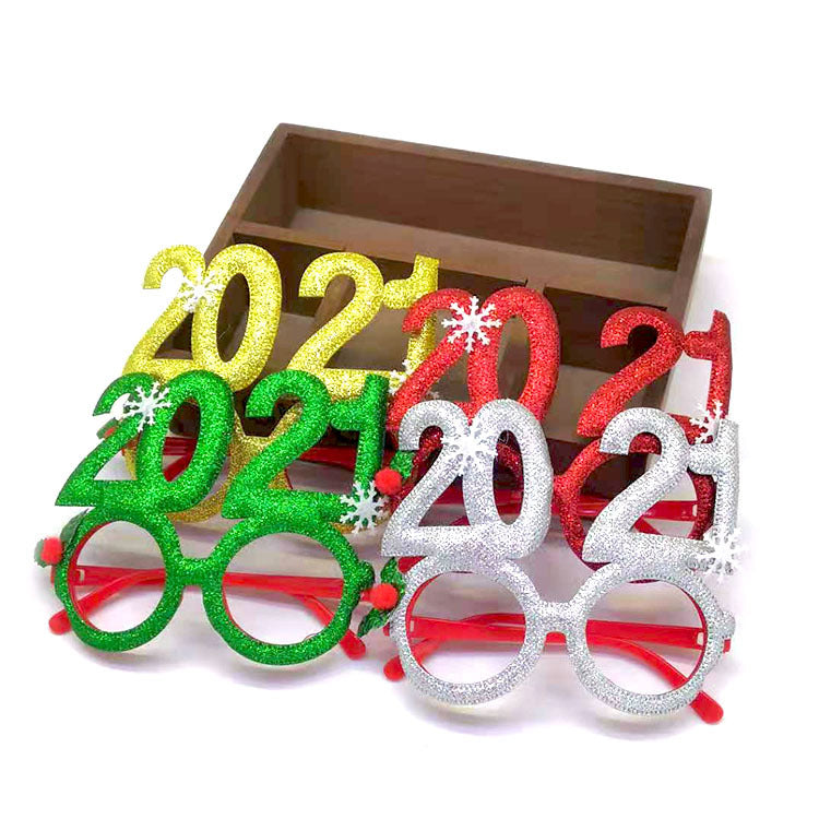 Luminous Christmas novelty glasses | glitter antlers and festive styles