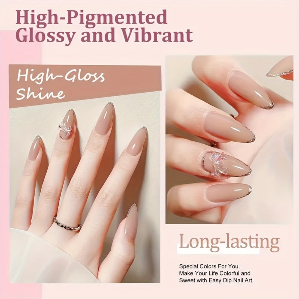 Sparkling Glitter Dip Powder Nail Set 33Pcs with Activator & Primer, 20 Colors No Lamp Needed for French — image 4